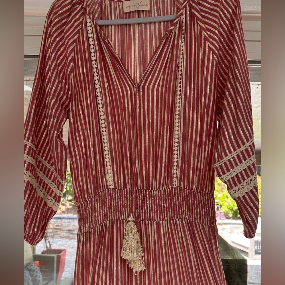 Miss June Paris Striped Boho Maxi Dress - Picture 5 of 5